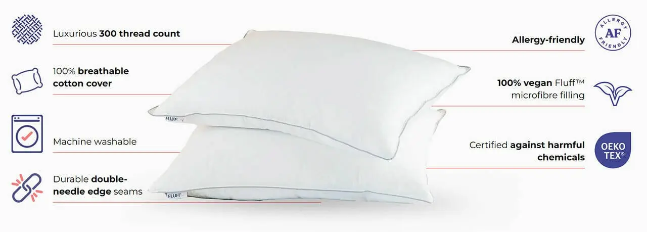 features fluffco zen pillows