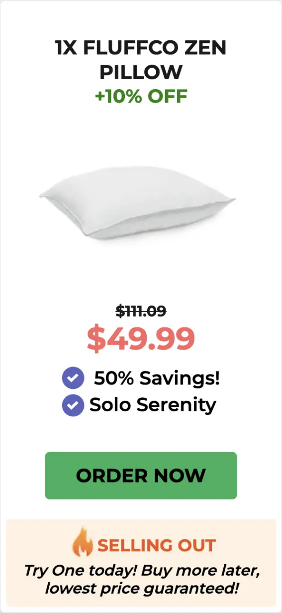 sale fluffco zen pillows